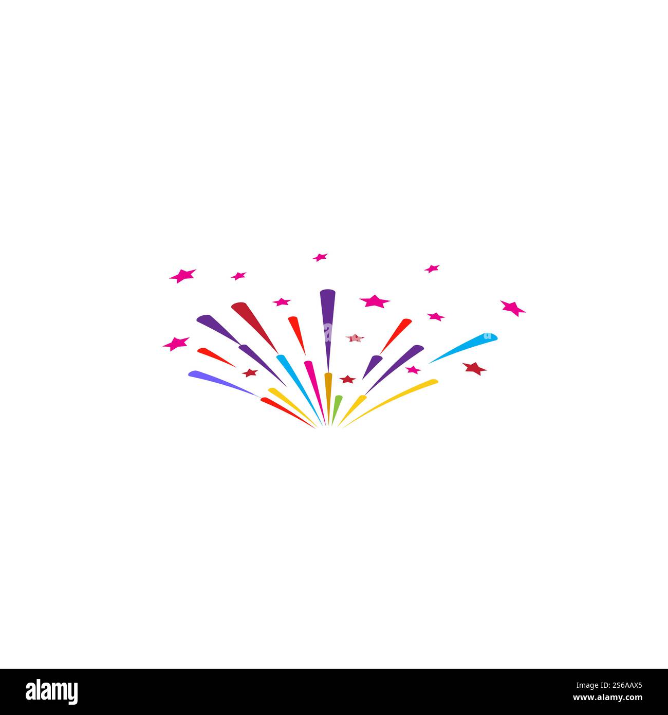 Fireworks Logo Vorlage Vektor Symbol Natur Stock Vektor