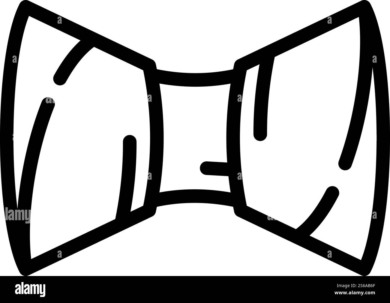 Modische Schleife. Outline Mode Fliege Vektor Symbol für Web Design isoliert auf weißem Hintergrund. Modische Schleife, Outline-Style Stock Vektor