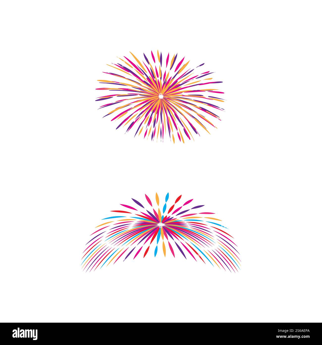 Fireworks Logo Vorlage Vektor Symbol Natur Stock Vektor