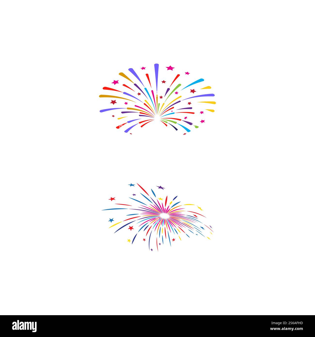 Fireworks Logo Vorlage Vektor Symbol Natur Stock Vektor