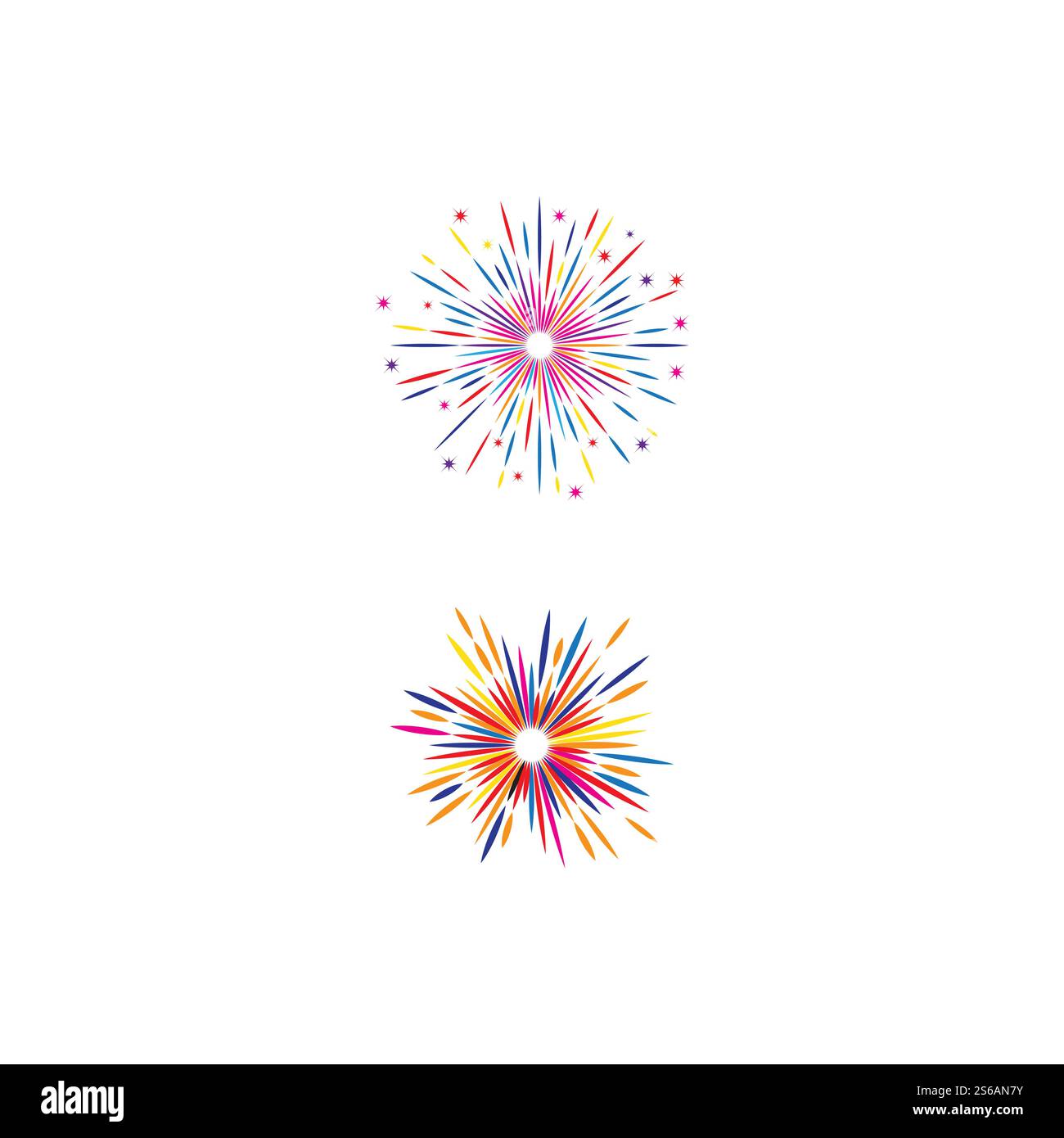 Fireworks Logo Vorlage Vektor Symbol Natur Stock Vektor