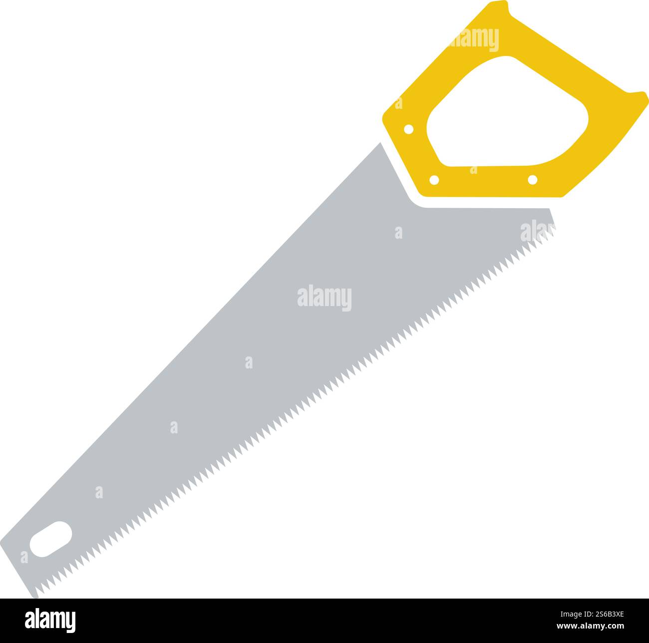 Symbol Der Handsäge. Flaches Farbdesign. Vektorgrafik. Stock Vektor