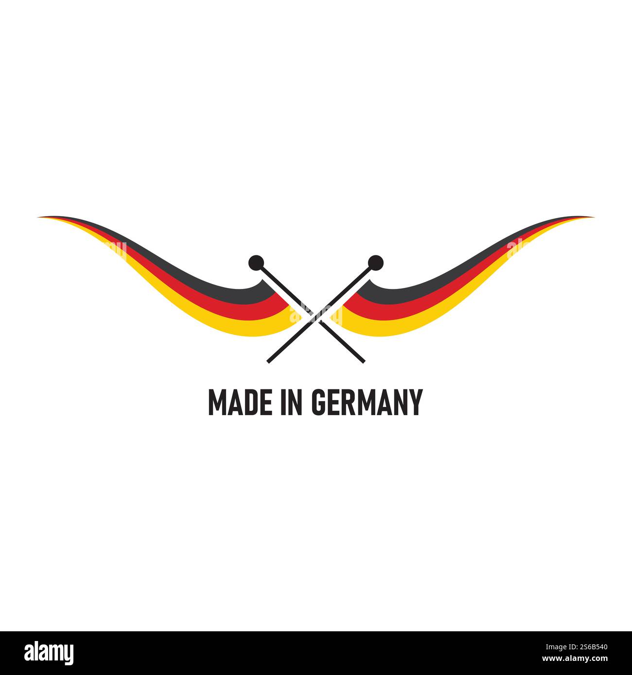 Logo-Symbol mit deutschem Flaggendesign im Internet Stock Vektor