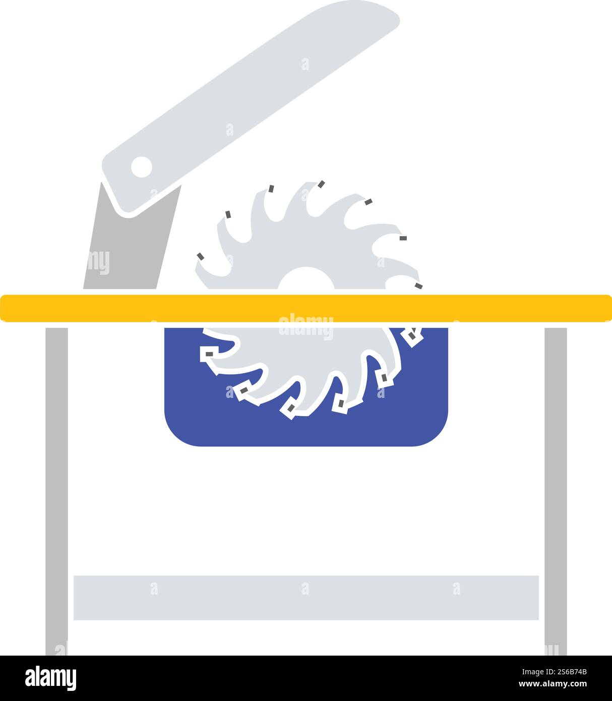 Symbol Für Kreissäge. Flaches Farbdesign. Vektorgrafik. Stock Vektor