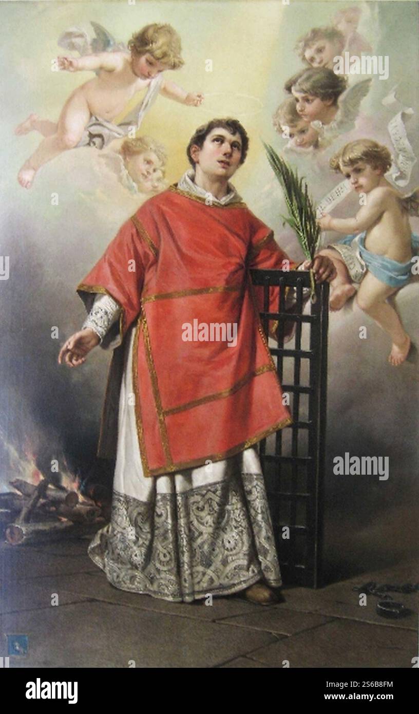 Giuseppe Calì, Martyrium des Heiligen Lorenz. Stockfoto