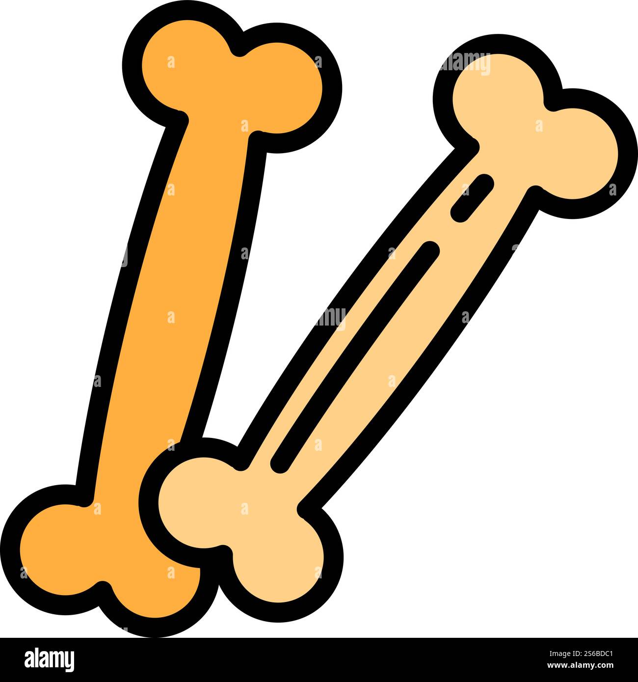 Hundeknochen-Symbol. Umreißen Sie PET Hund Knochen Vektor-Symbol für Web-Design isoliert auf weißem Hintergrund. Hundeknochen-Symbol, Outline-Stil Stock Vektor