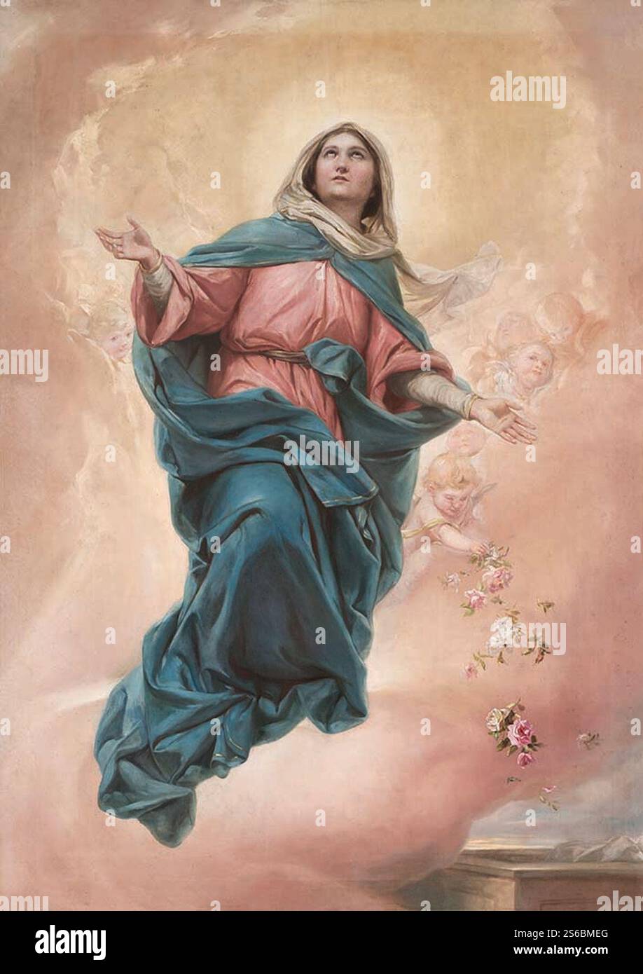 Giuseppe Calì, Mariä Himmelfahrt (Pfarrkirche Għajnsielem). Stockfoto