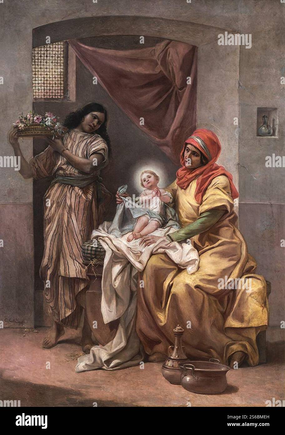 Giuseppe Calì, Geburt (Pfarrkirche Għajnsielem). Stockfoto