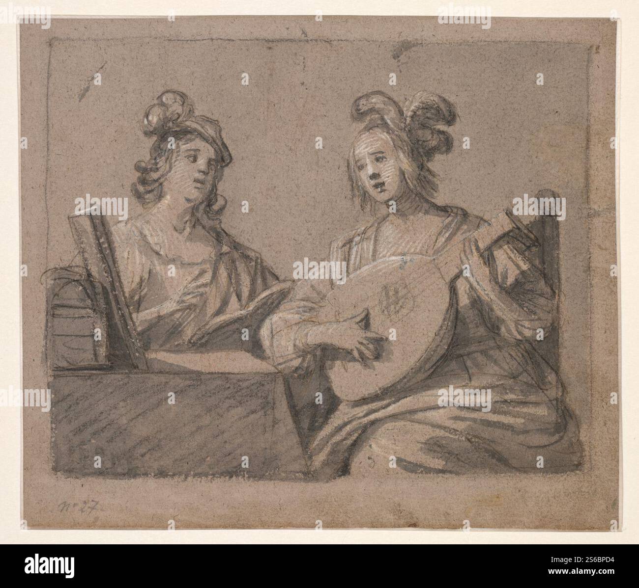 Gerrit van Honthorst (Niederländisch, 1590-1656) – Musikszene Stockfoto