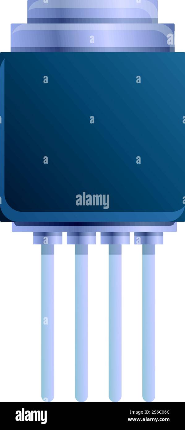 Transistorkondensator Symbol. Cartoon des Transistorkondensatorvektorsymbols für Webdesign isoliert auf weißem Hintergrund. Transistorkondensator Symbol, Cartoon-Stil Stock Vektor