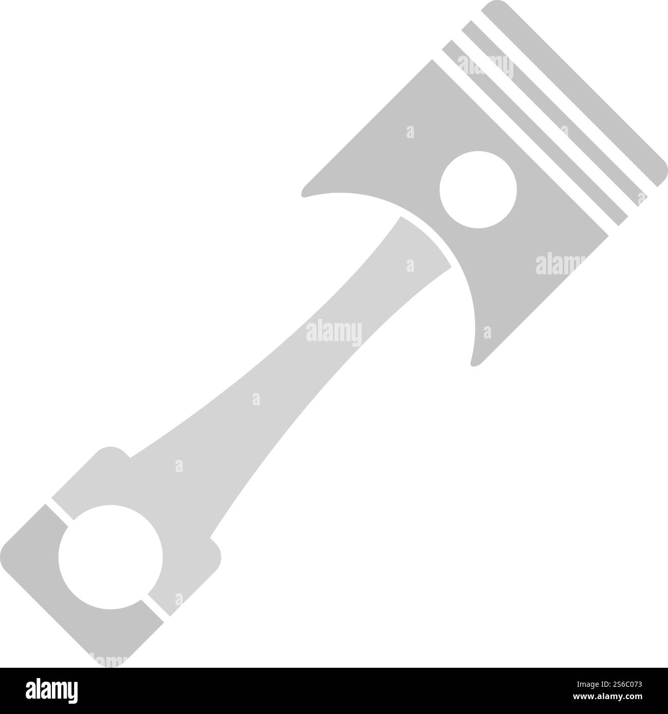 Symbol Für Motorkolben Im Auto. Flaches Farbdesign. Vektorgrafik. Stock Vektor