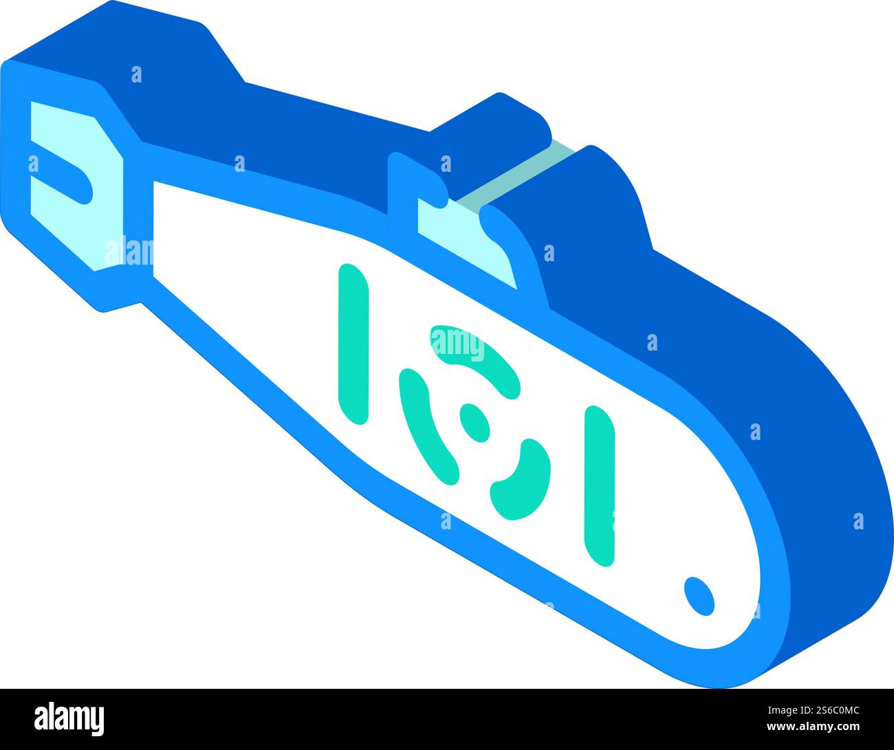 Isometrischer Ikonvektor des Atom-U-Boots. Nukleares U-Boot-Zeichen. Isolierte Symboldarstellung. Isometrische Ikonen-Vektorzeichen-Illustration des Atom-U-Bootes Stock Vektor