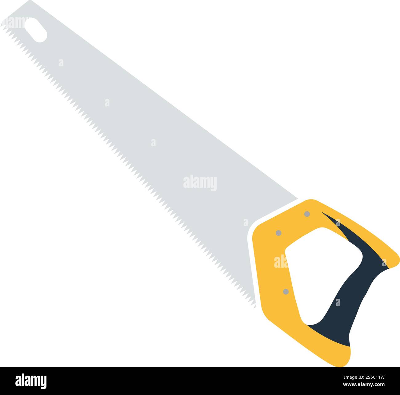 Symbol Für Handsäge. Flaches Farbdesign. Vektorgrafik. Stock Vektor