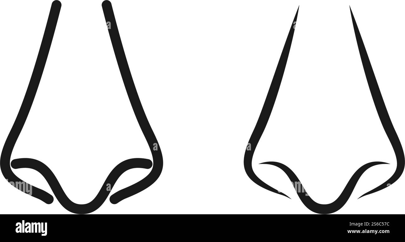 Nasensymbol Illustration Vektor flach Design Stock Vektor