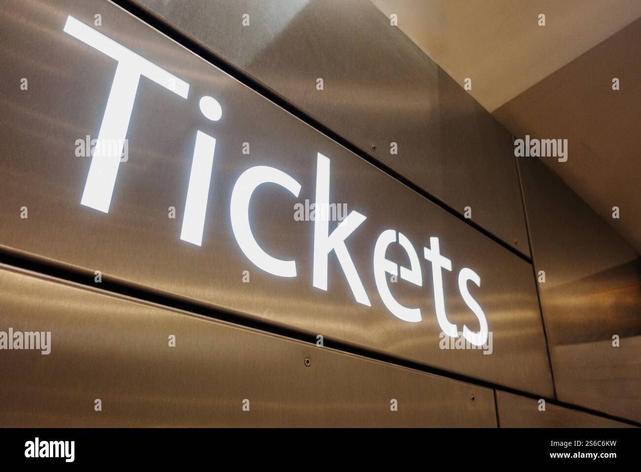 Tickets-Zeichen Stockfoto