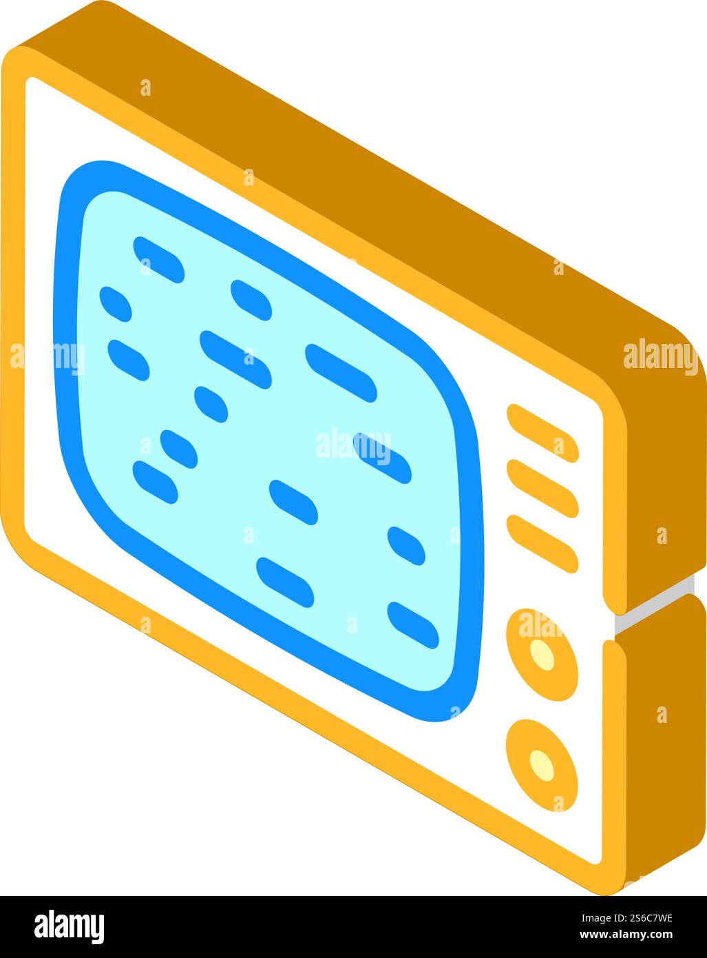 Isometrischer Symbolvektor des Vintage-fernsehers. Vintage-tv-Schild. Isolierte Symboldarstellung. Vintage tv Isometrie Vektor Illustration Stock Vektor