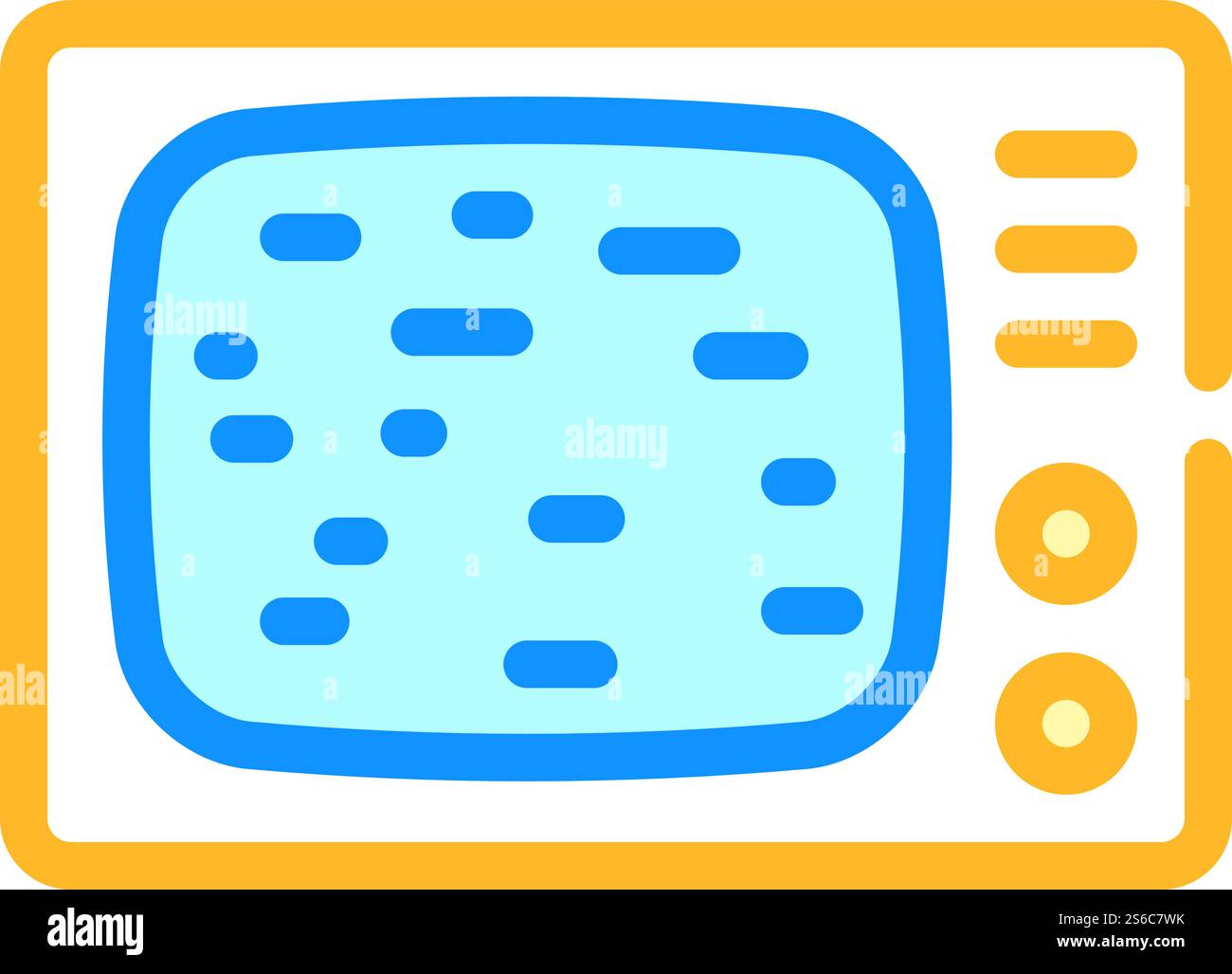 Vintage-tv-Farbsymbolvektor. Vintage-tv-Schild. Isolierte Symboldarstellung. Vintage tv-Farbsymbol Vektor-Illustration Stock Vektor