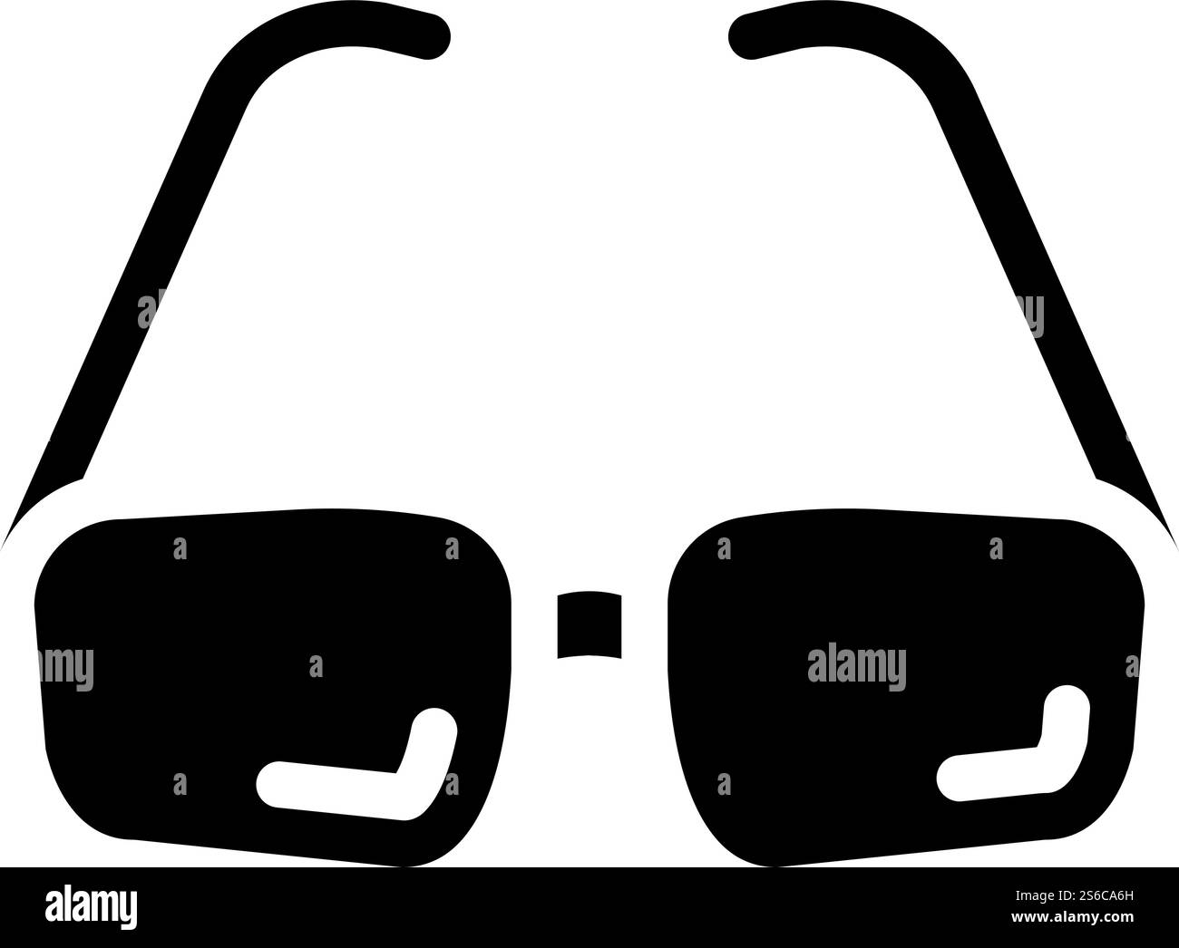 Großvater Brille Glyphe Icon Vektor. Großvater Brillenschild. Schwarze Abbildung des isolierten Kontursymbols. Großvater Brille Glyphe Icon Vektor Illustration Stock Vektor