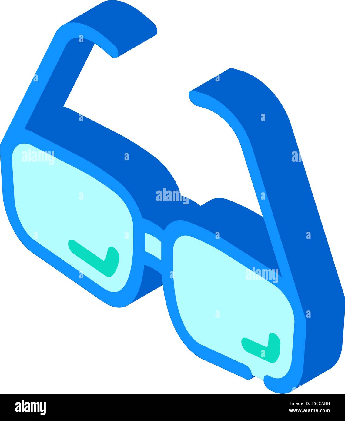 Großvater Brille isometrischer Ikonvektor. Großvater Brillenschild. Isolierte Symboldarstellung. Großvater Brille isometrische Icon Vektor Illustration Stock Vektor