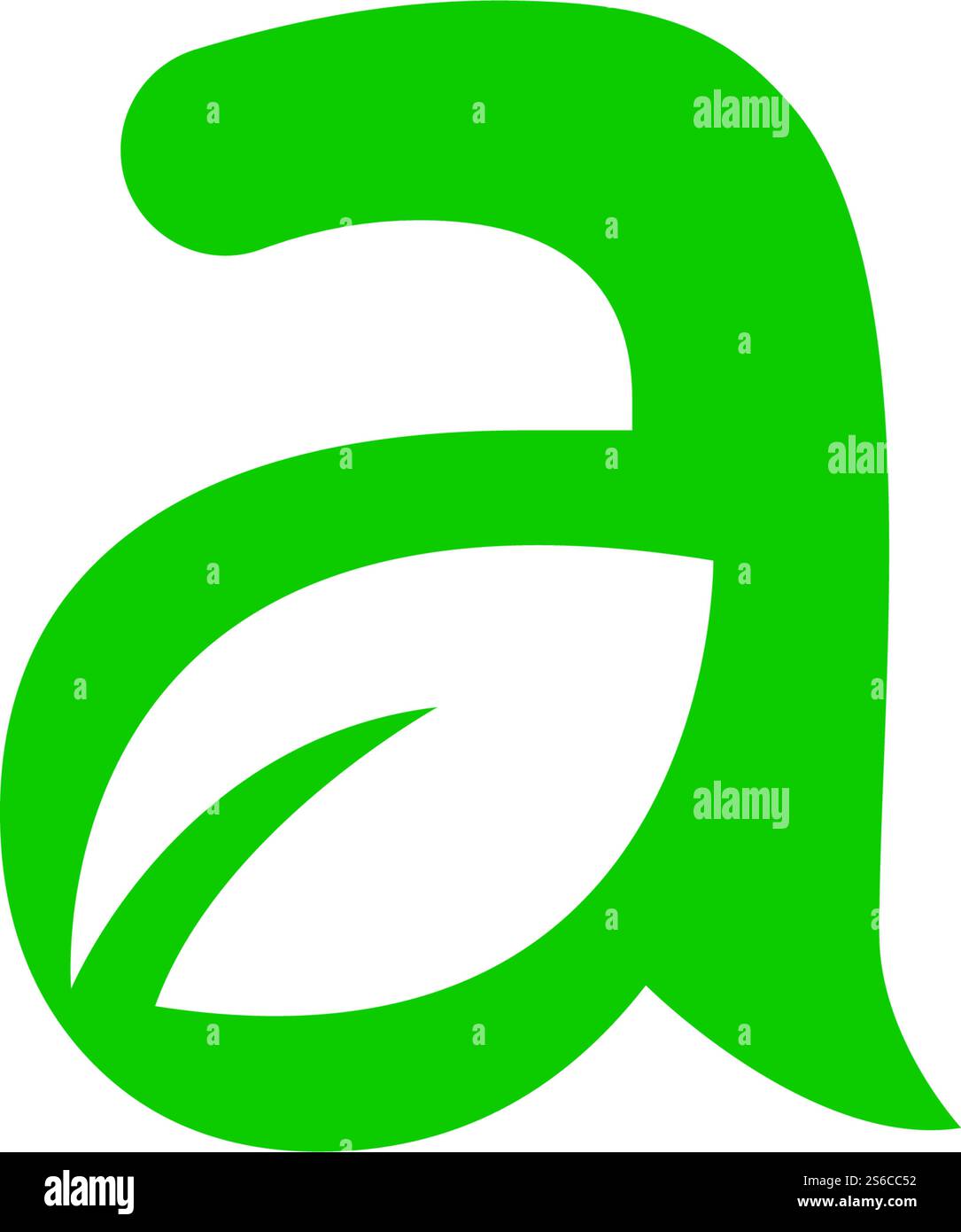 Natürliches Vektordesign mit Letter Logo Stock Vektor