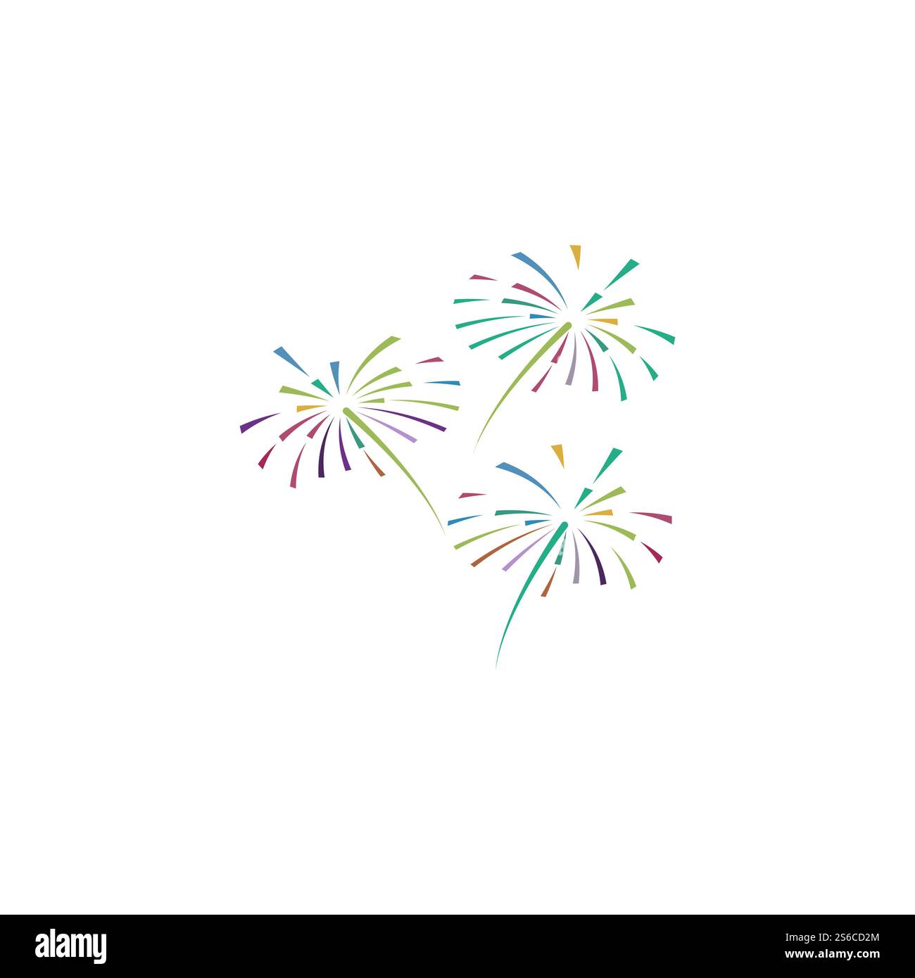 Fireworks Logo Vorlage Vektor Symbol Natur Stock Vektor