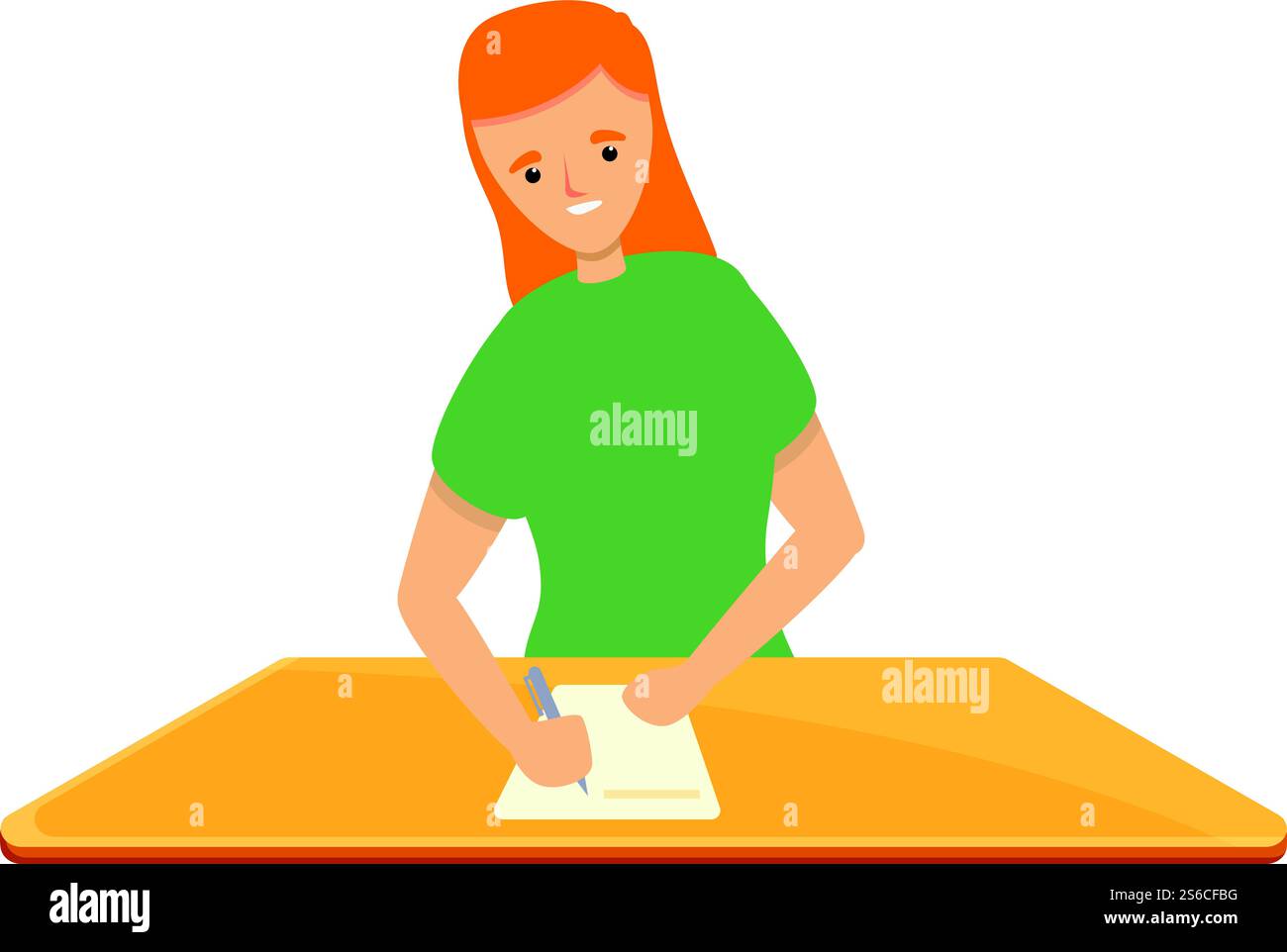 Symbol für Bleistiftschreiben. Zeichentrick des Bleistiftschreibens Vektorsymbol für Webdesign isoliert auf weißem Hintergrund. Bleistiftschreiber-Ikone, Cartoon-Stil Stock Vektor