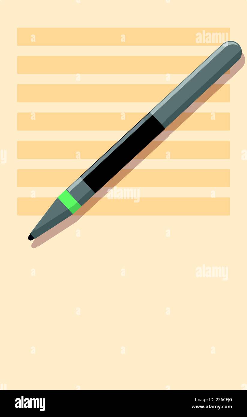 Symbol für Bleistiftschreiben. Zeichentrick des Bleistiftschreibens Vektorsymbol für Webdesign isoliert auf weißem Hintergrund. Bleistiftschreiber-Ikone, Cartoon-Stil Stock Vektor