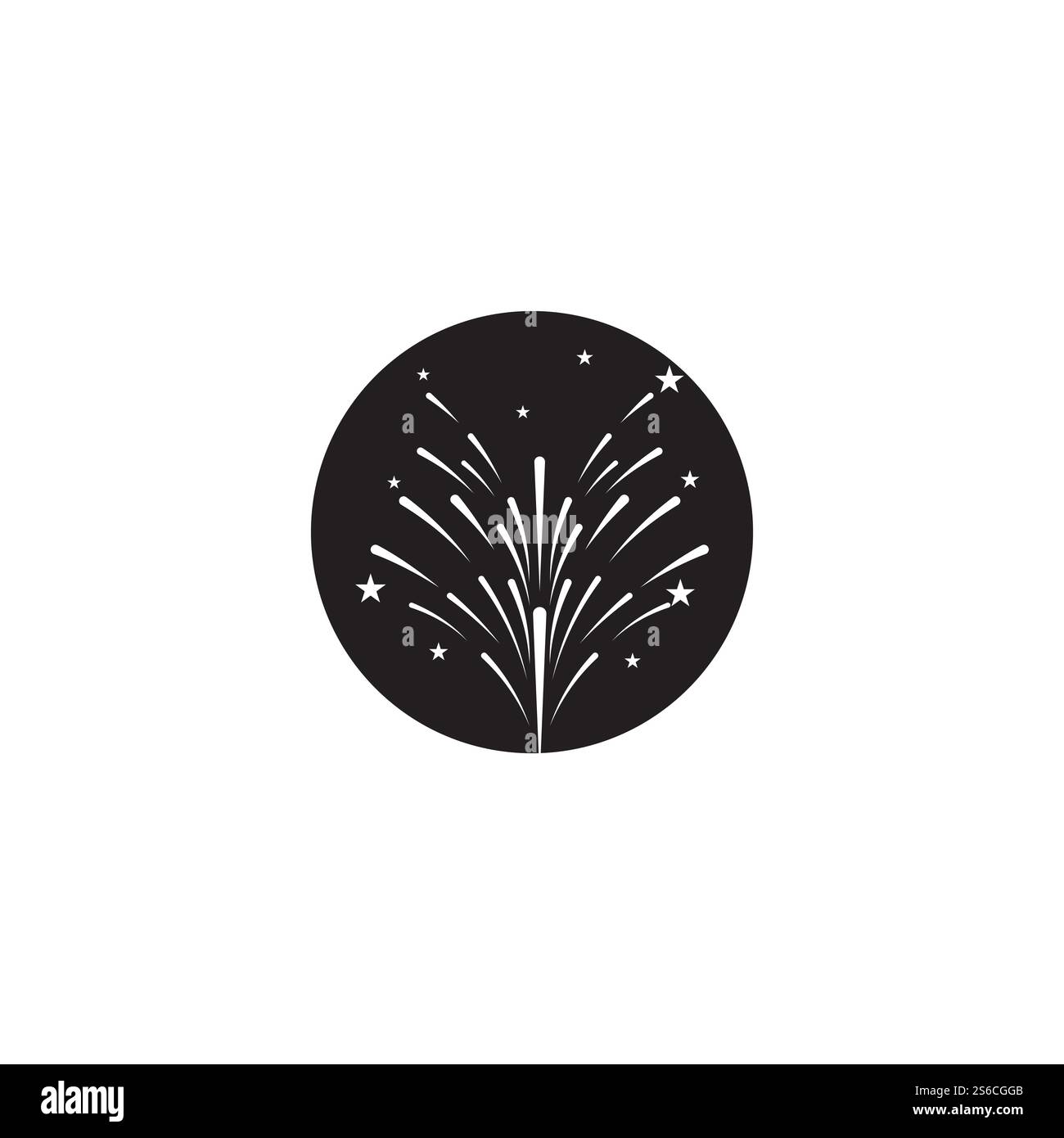 Fireworks Logo Vorlage Vektor Symbol Natur Stock Vektor