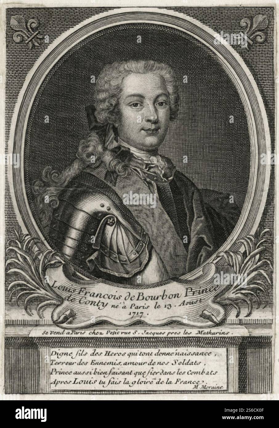 Gilles Edme Petit: Louis Francois de Bourbon, Prinz von Conti. Stockfoto