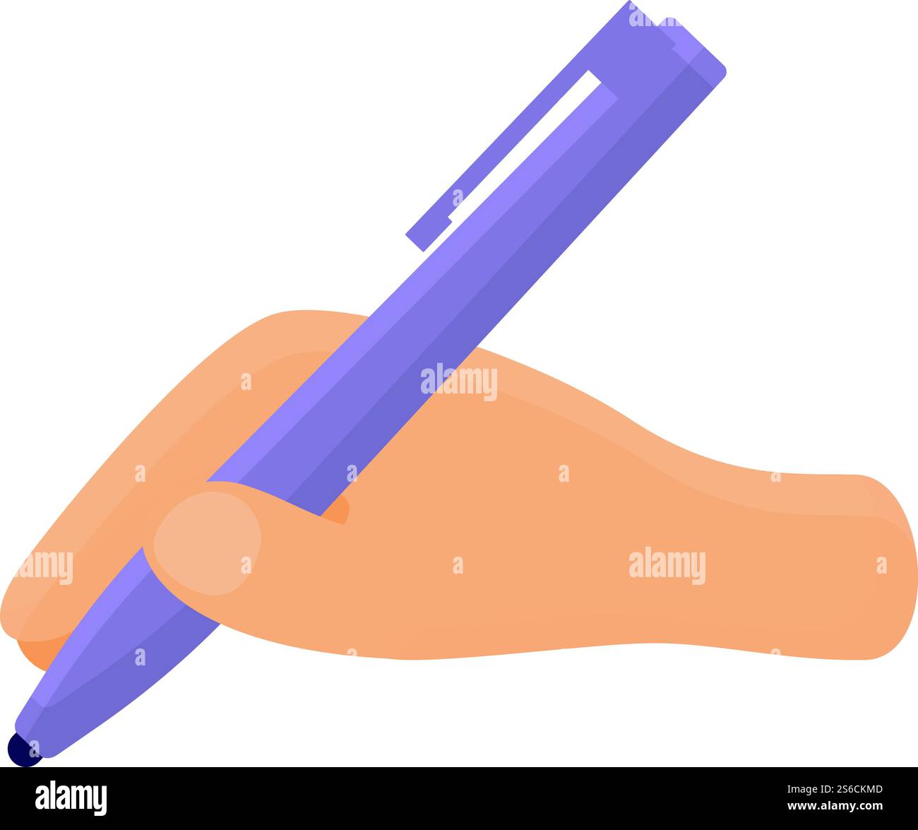 Symbol wird geschrieben. Cartoon des Schreibens Vektor-Icons für Webdesign isoliert auf weißem Hintergrund. Schreibsymbol, Zeichentrickstil Stock Vektor