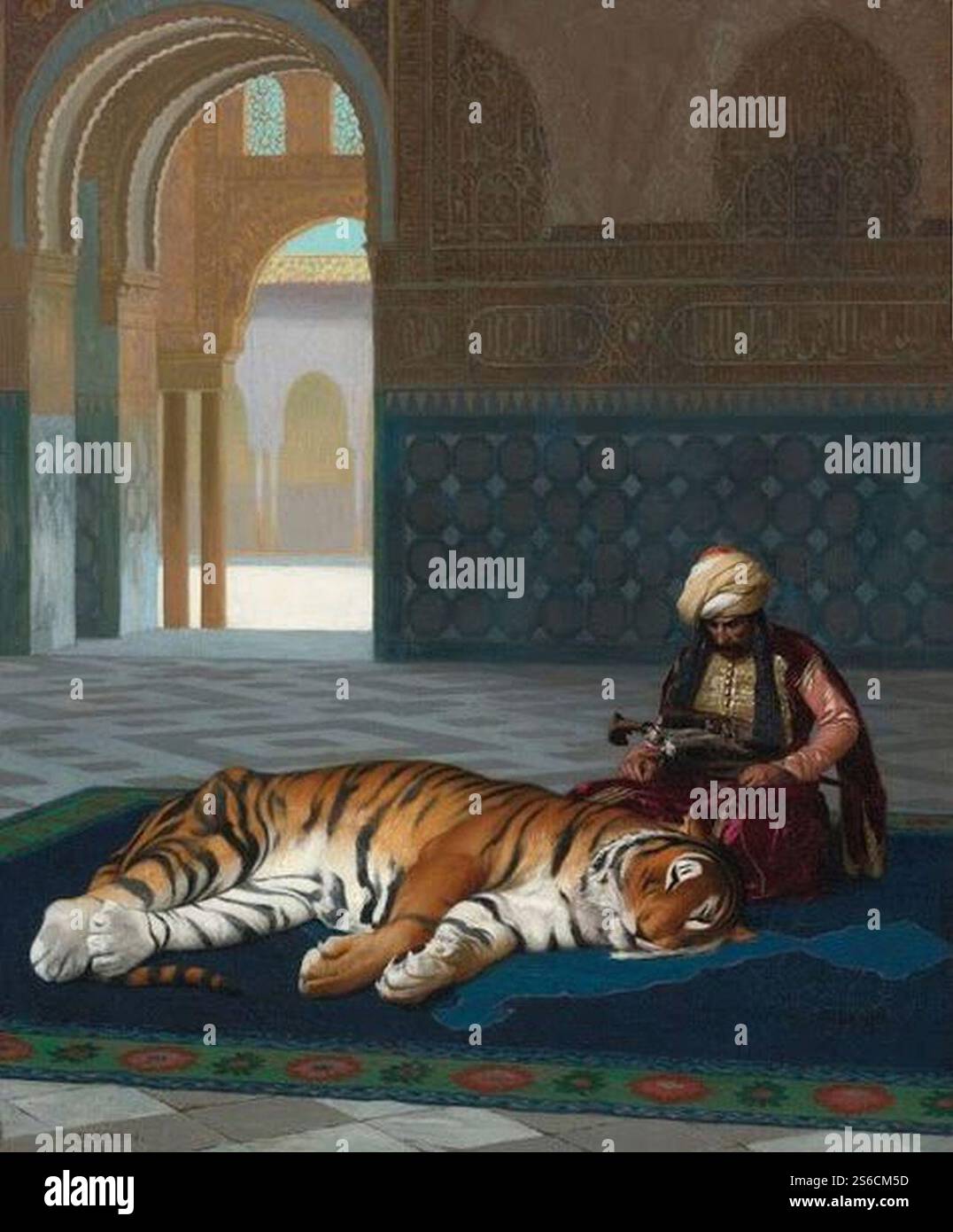 Gerome Le tigre mort 299. Stockfoto