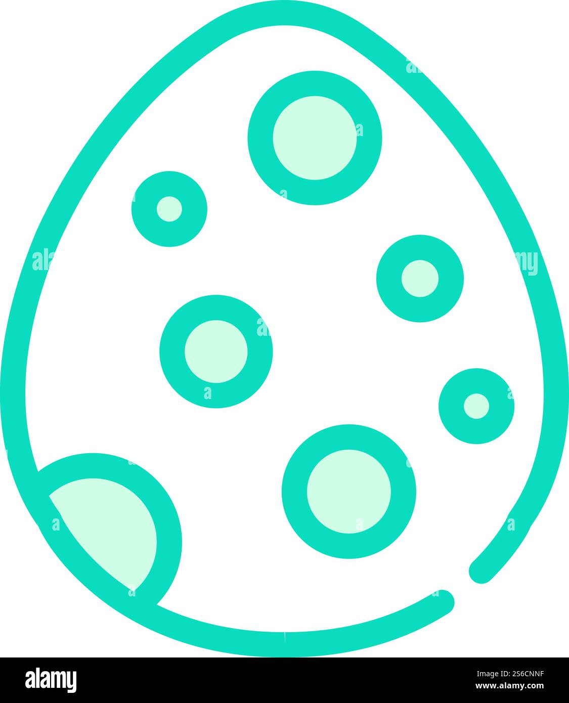 Ei Dinosaurier Farbe Symbol Vektor. Ei-Dinosaurier-Zeichen. Isolierte Symboldarstellung. Ei Dinosaurier Farbe Symbol Vektor Illustration Stock Vektor