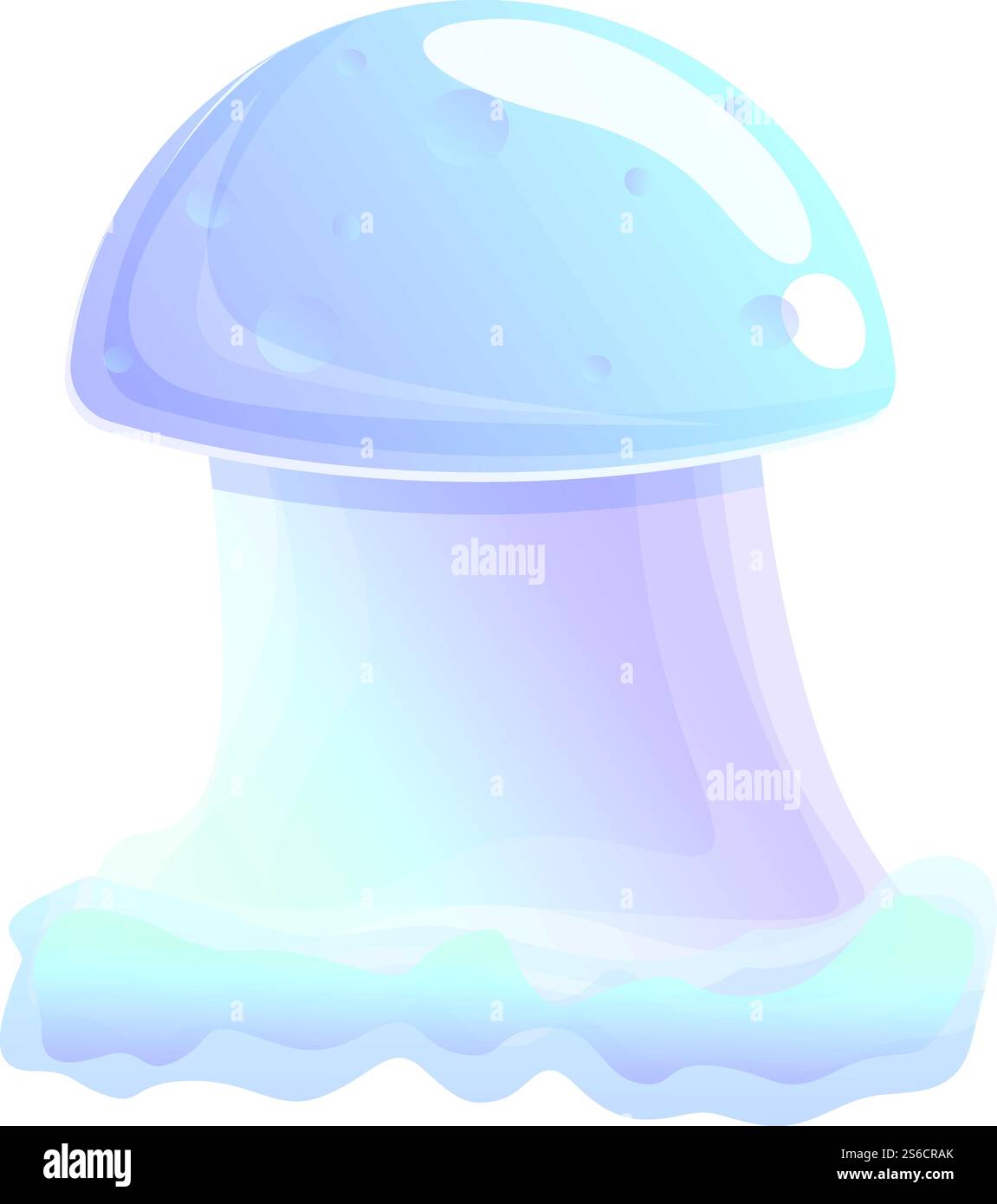 Symbol für die schwimmende Qualle. Cartoon von Float Quallen Vektor-Symbol für Web-Design isoliert auf weißem Hintergrund. Schwimmende Quallen-Ikone, Cartoon-Stil Stock Vektor