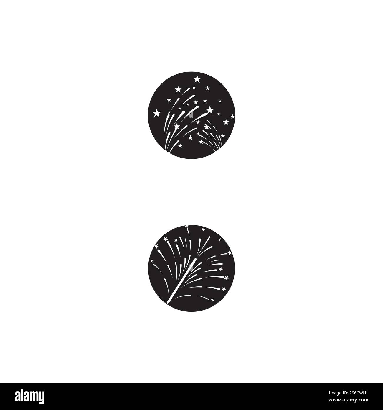 Fireworks Logo Vorlage Vektor Symbol Natur Stock Vektor