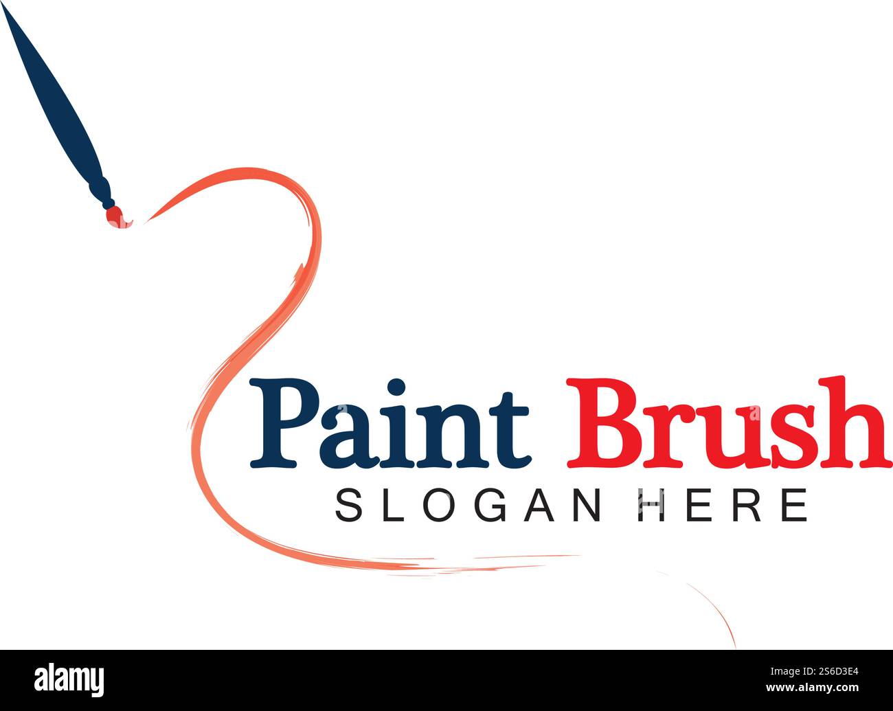 Abstrakte Vektor-Pinsel und bunte Farbe Spritzen Symbol, Emblem, Logo Design mit Farbalternative und Graustufen Version. Bearbeitbares EPS-Format, Design-Element, Kunst- und Kunsthandwerk-Konzept. Stock Vektor