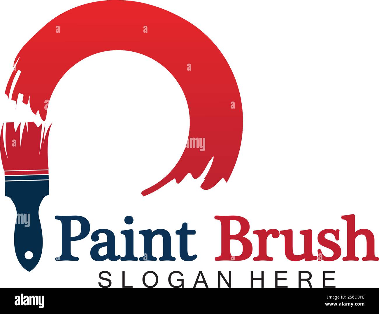 Abstrakte Vektor-Pinsel und bunte Farbe Spritzen Symbol, Emblem, Logo Design mit Farbalternative und Graustufen Version. Bearbeitbares EPS-Format, Design-Element, Kunst- und Kunsthandwerk-Konzept. Stock Vektor