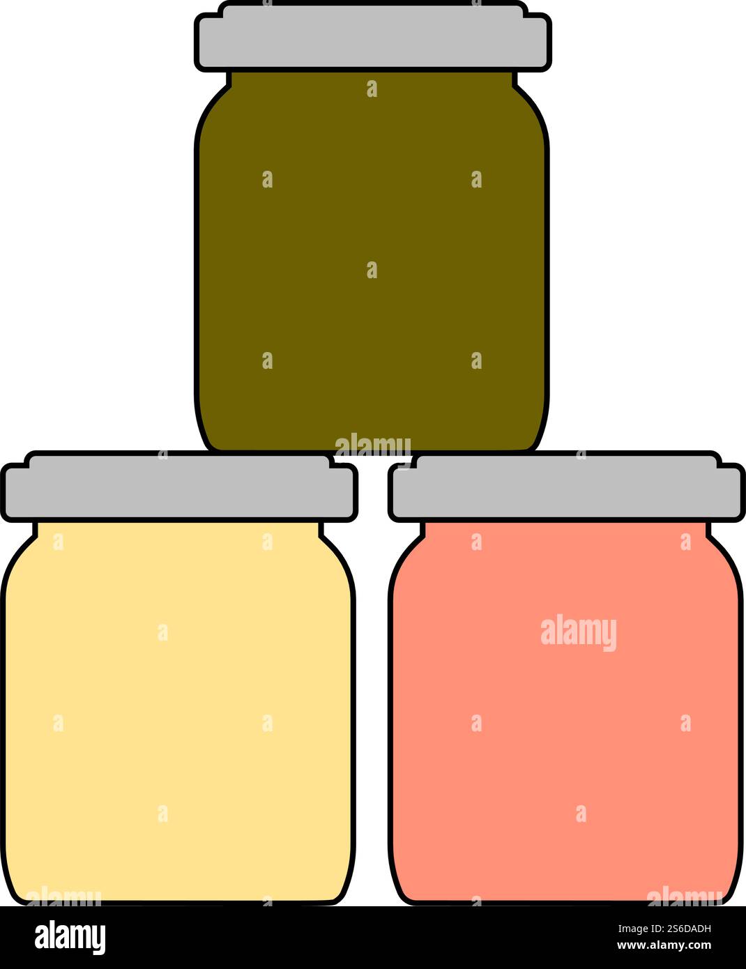 Symbol Für Babyglas-Gläser. Bearbeitbare Kontur Mit Farbfülldesign. Vektorgrafik. Stock Vektor