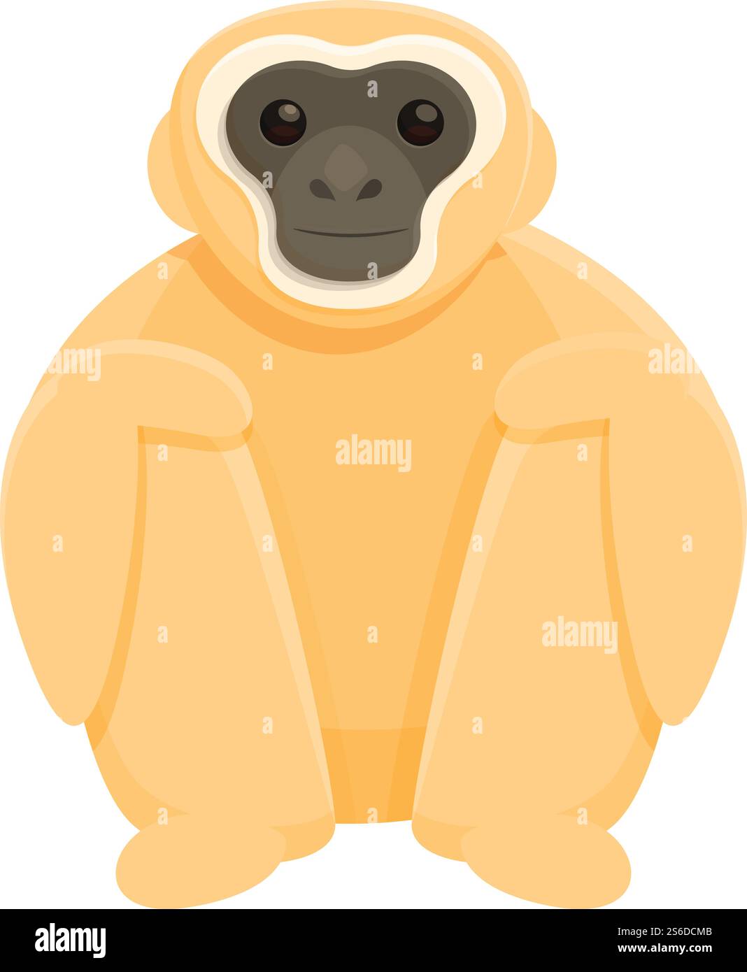 Gibbon Zoo-Symbol. Cartoon des Gibbon Zoo Vektor-Icons für Web-Design isoliert auf weißem Hintergrund. Gibbon Zoo-Ikone, Cartoon-Stil Stock Vektor