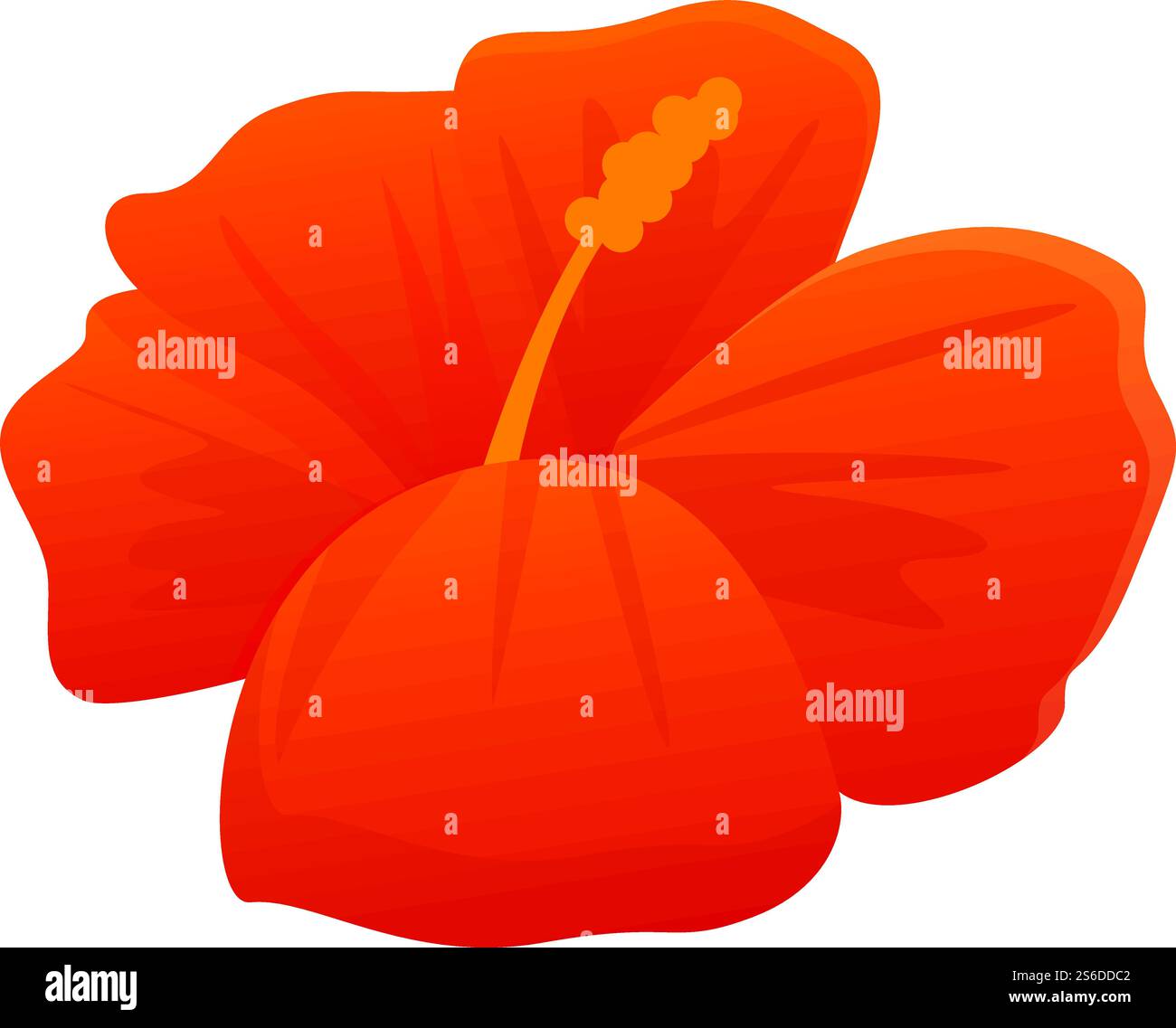 Hibiskus-Symbol im Ozean. Cartoon des Ozean Hibiskus Vektor-Icons für Web-Design isoliert auf weißem Hintergrund. Hibiskus-Ikone im Ozean, Cartoon-Stil Stock Vektor