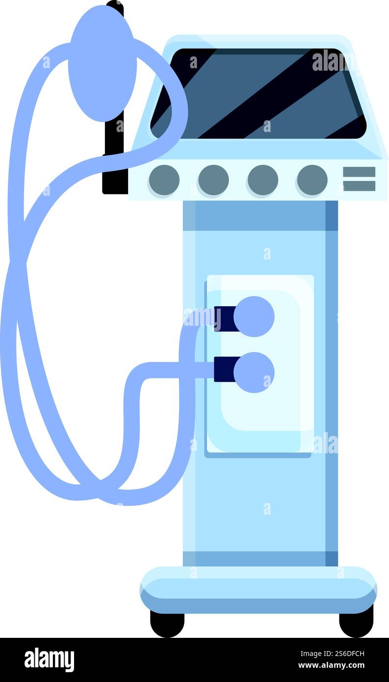 Symbol für Beatmungsgerät für medizinische Geräte. Cartoon des Ventilator medizinische Maschine Vektor-Icons für Web-Design isoliert auf weißem Hintergrund. Ventilator medizinische Maschine Symbol, Cartoon Stil Stock Vektor