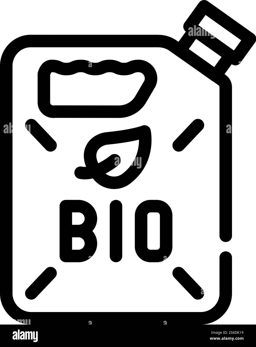 Kanister Biokraftstoffleitung Symbolvektor. Kanister Biokraftstoff-Schild. Schwarze Abbildung des isolierten Kontursymbols. Kanister Biokraftstoffleitung Symbolvektor-Illustration Stock Vektor