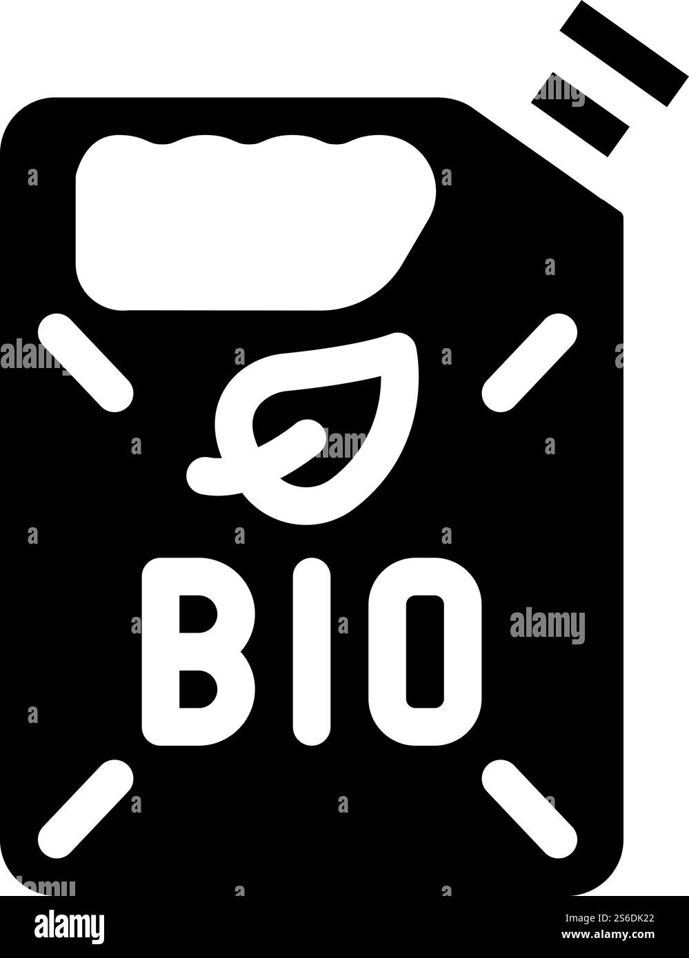 Kanister Bio Fuel Glyphe Symbol Vektor. Kanister Biokraftstoff-Schild. Schwarze Abbildung des isolierten Kontursymbols. Kanister Bio Fuel Glyphe Symbol Vektor Illustration Stock Vektor