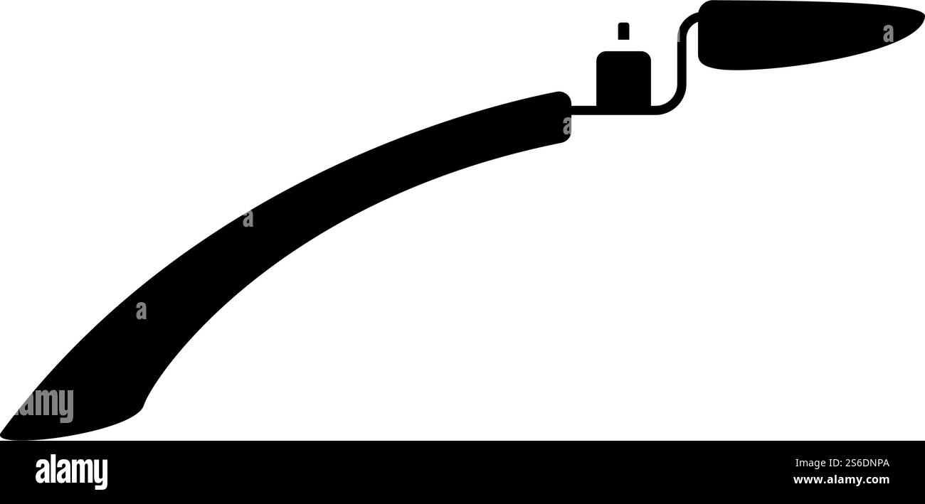 Symbol Für Radkotflügel. Schwarzes Glyphen-Design. Vektorgrafik. Stock Vektor