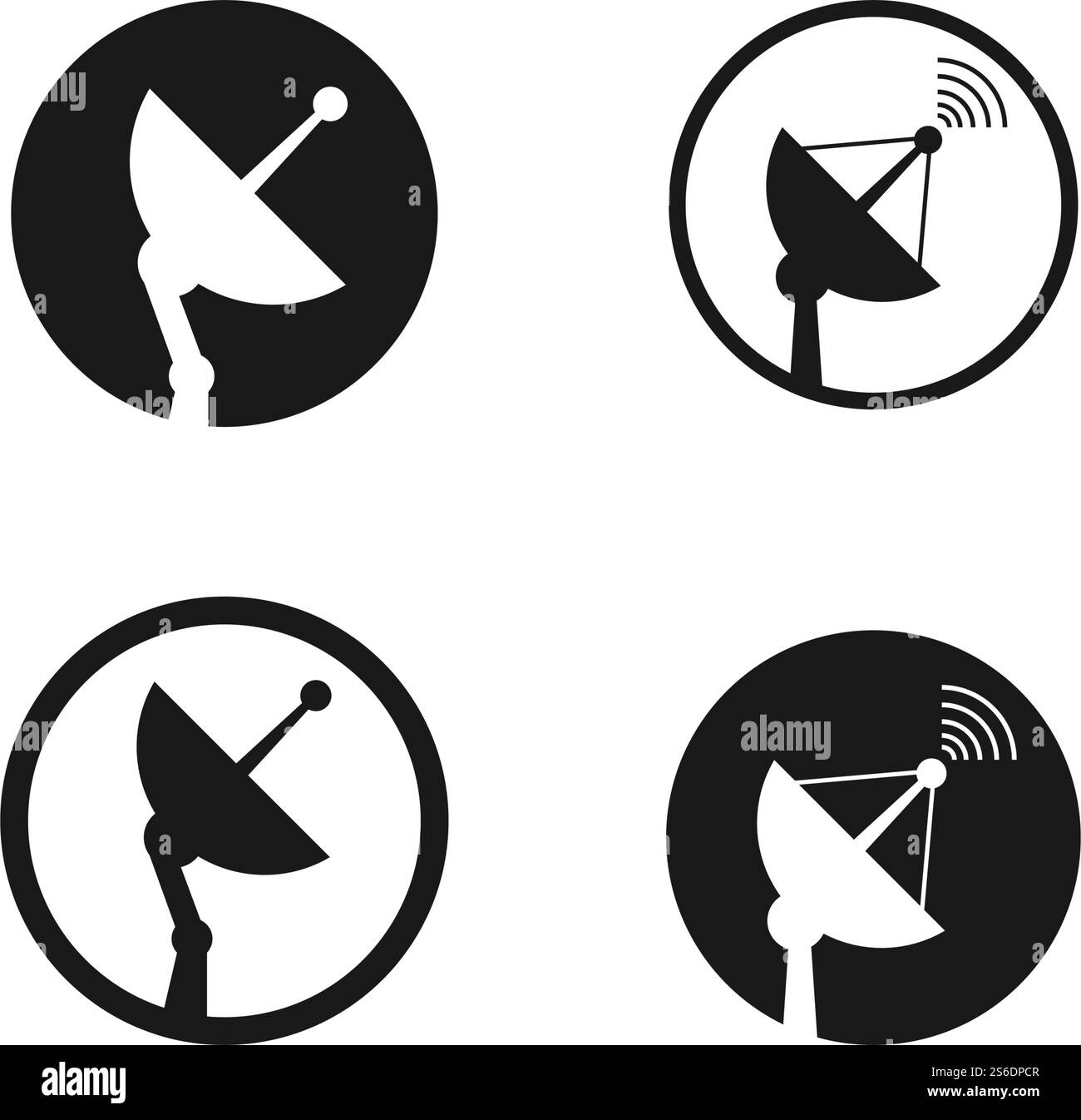 Satellitensymbol Illustration Vektor flach Design Stock Vektor