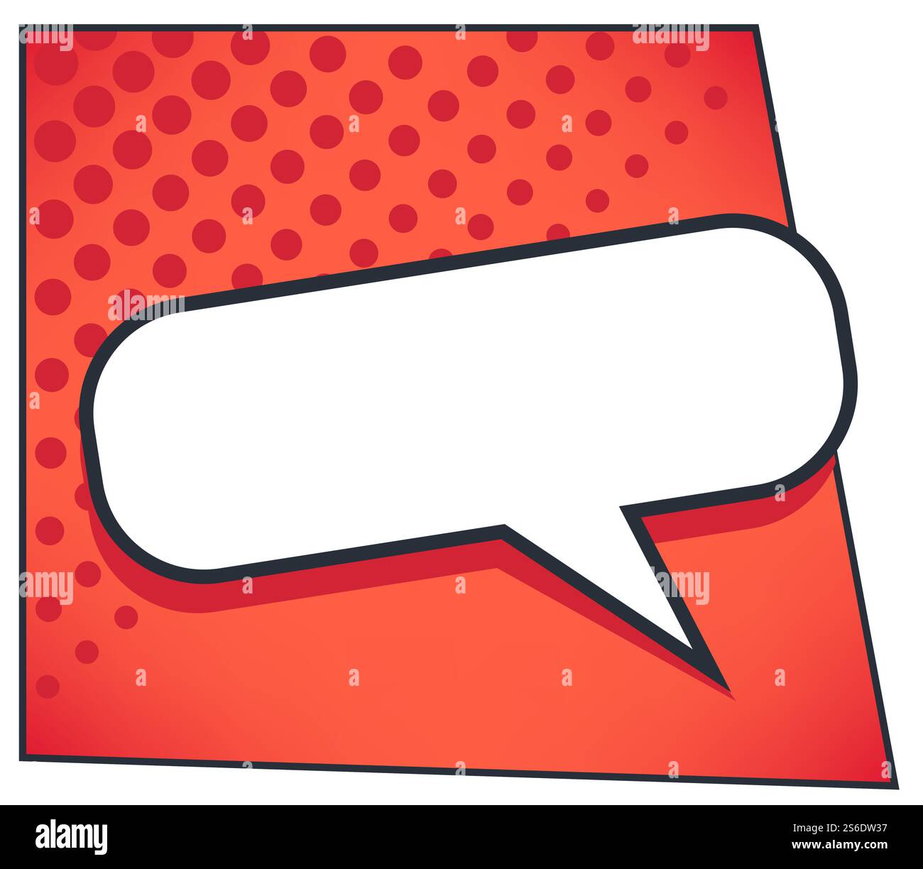 Rechteckige Dialoge oder Chatbox im Comic-Stil, Sprechblase im Retro-Format. Pop-Art-Effekt, Ausdruck und Kommunikation von Charakteren, Konversation und Ideenaustausch. Vektor in flacher Abbildung. Sprechblase oder Dialogbox im Comic-Stil Stock Vektor