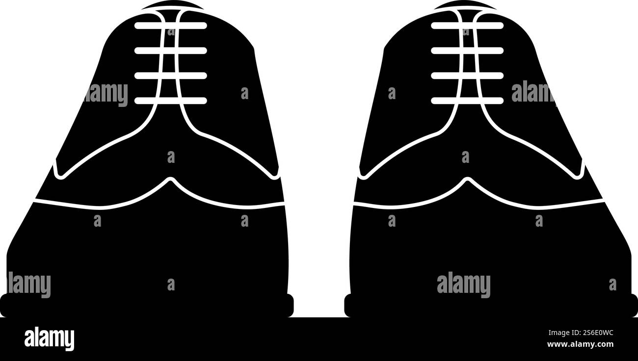 Symbol Für Geschäftsschuhe. Schwarzes Glyphen-Design. Vektorgrafik. Stock Vektor