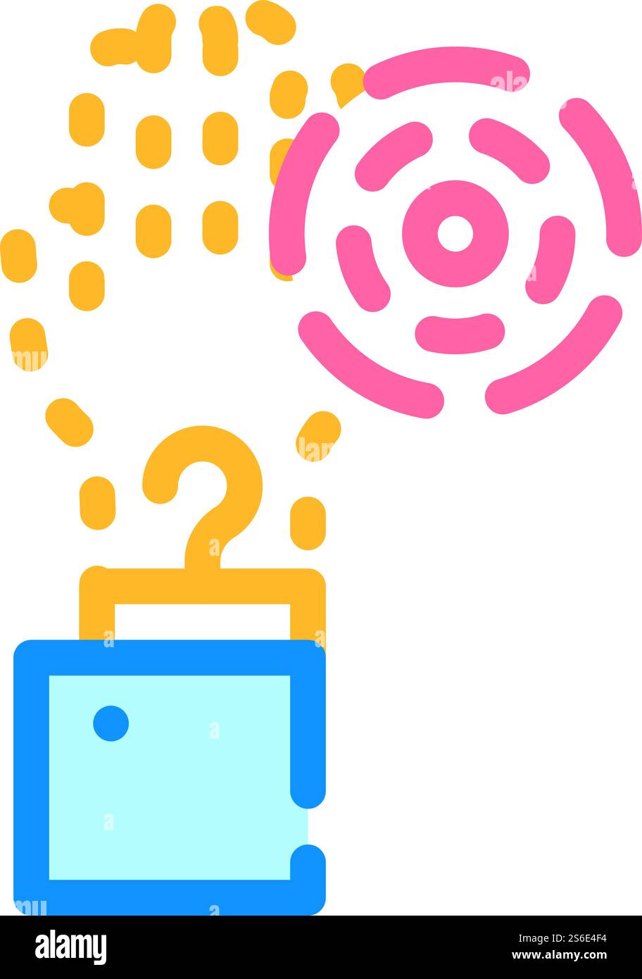 Hand Phantom Ach Farbe Symbol Vektor. Handphantom-Schmerzzeichen. Isolierte Symboldarstellung. Hand Phantom Ach Farbe Symbol Vektor Illustration Stock Vektor