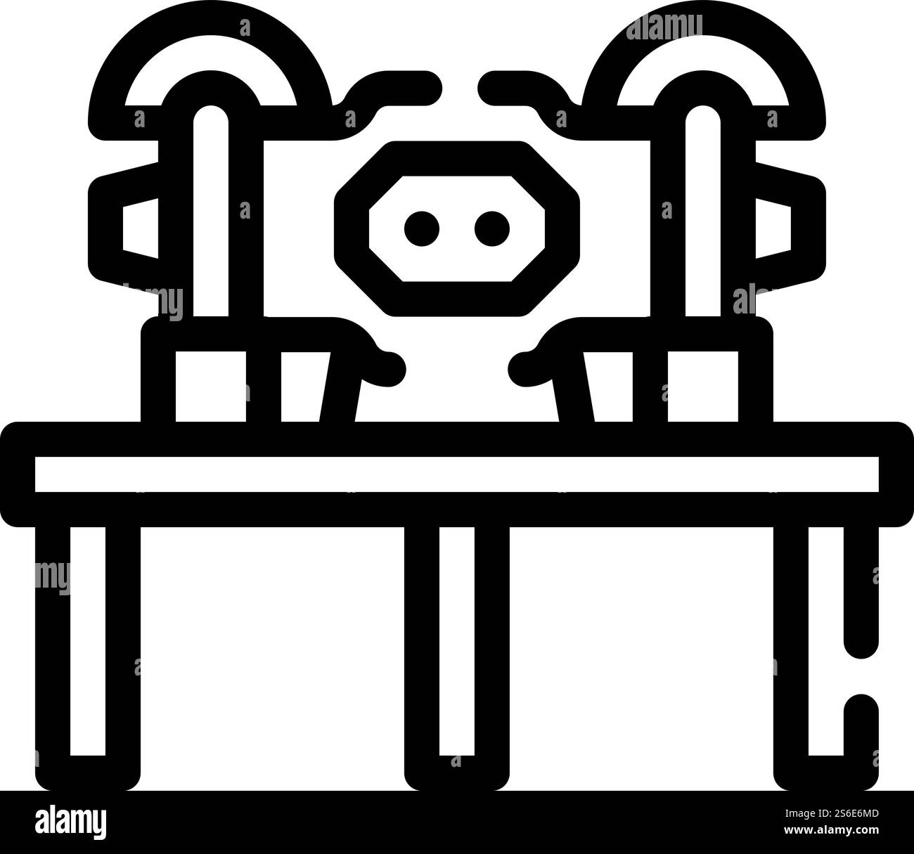 Schleifindustrie Maschinenlinie Symbolvektor. Schild für Schleifmaschinen. Schwarze Abbildung des isolierten Kontursymbols. Schleifindustrie Maschinenlinie Symbol Vektorillustration Stock Vektor