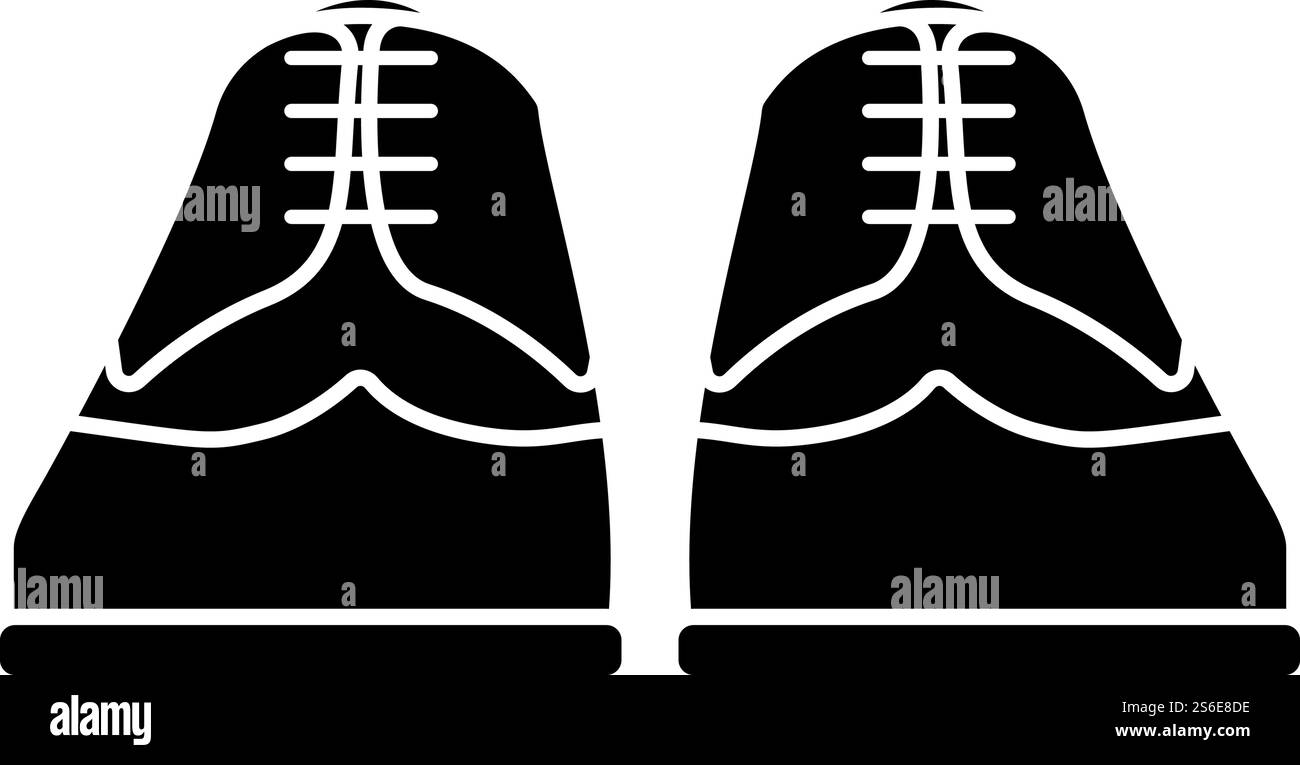Symbol Für Geschäftsschuhe. Schwarzes Stencil-Design. Vektorgrafik. Stock Vektor