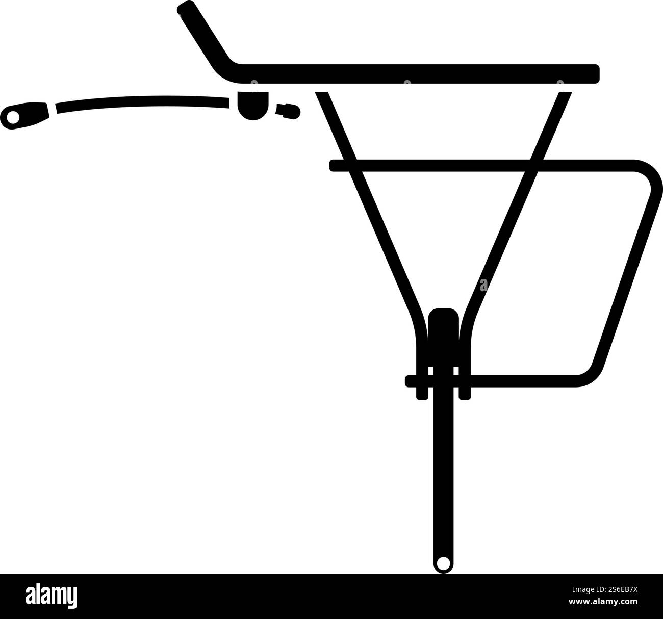 Symbol Für Den Gepäckträger Des Fahrrads. Schwarzes Stencil-Design. Vektorgrafik. Stock Vektor